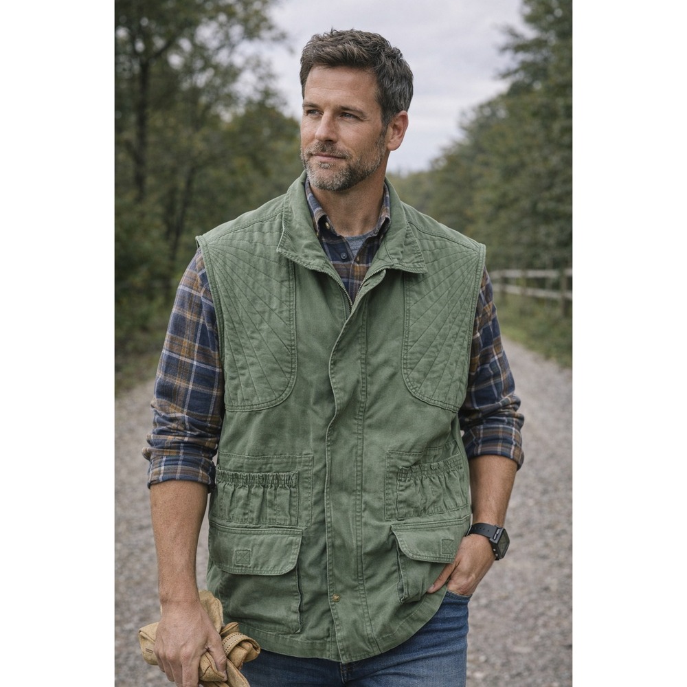 Tag Safari Vest Women's XL Green Pockets Utility Hunting Photography
